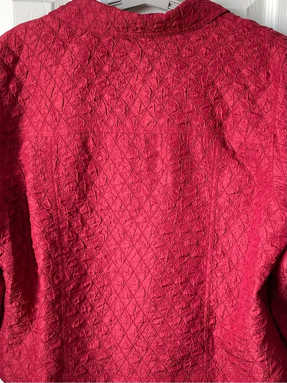 Coldwater Creek Women’s Size PXL Red Quilted Textured Jacket